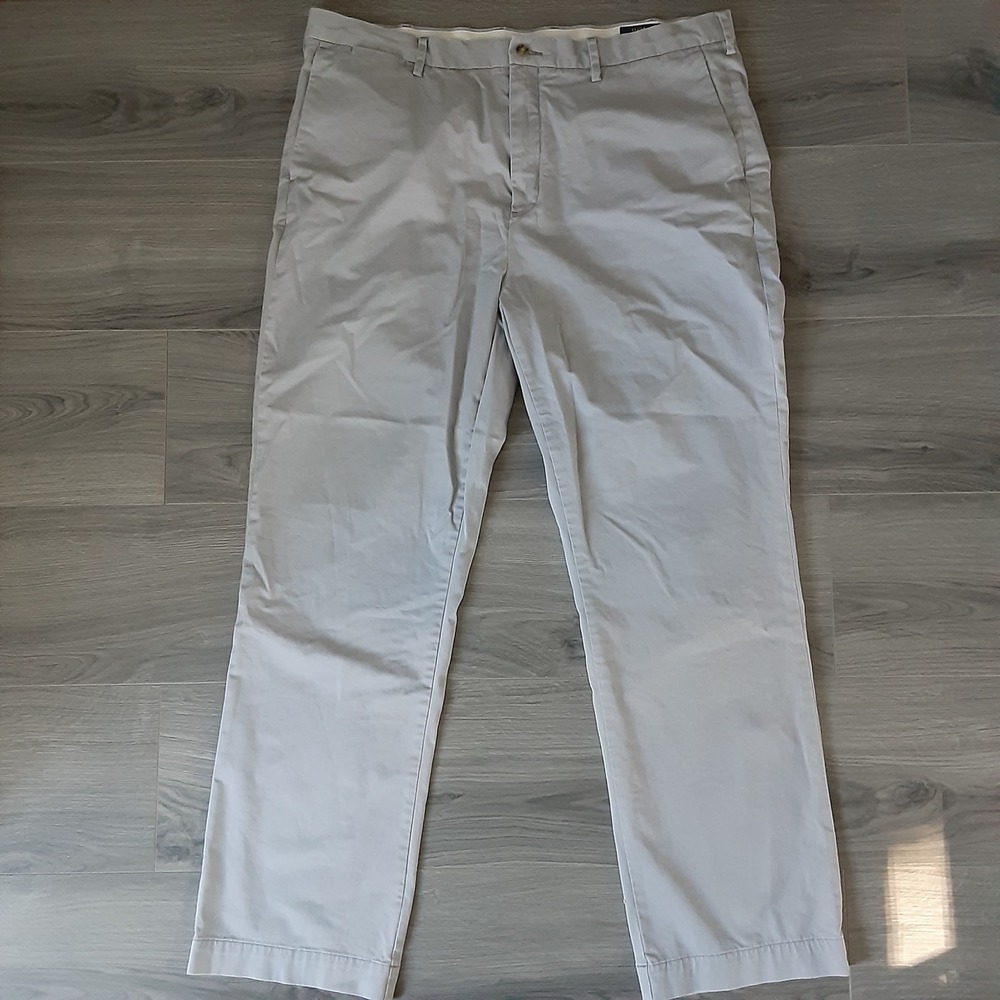 Polo Ralph Lauren Mens Stretch Classic Fit Chino Pants Grey 38x32 Cotton Twill